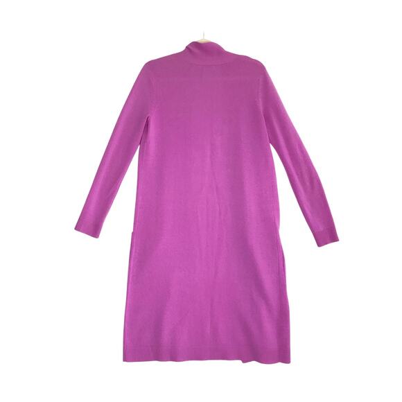 OATS CASHMERE By Debra Hayburn Open Front Long Cardigan Sz S Lilac Rate Luxury - Picture 4 of 10